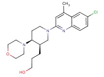 3-[(3R*,4S*)-1-(6-chloro-4-methylquinolin-2-yl)-4-morpholin-4-ylpiperidin-3-yl]propan-1-ol