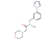 N-methyl-2-(4-morpholinyl)-N-[3-(1H-pyrazol-1-yl)benzyl]acetamide
