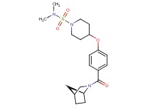4-{4-[(1S*,4S*)-2-azabicyclo[2.2.1]hept-2-ylcarbonyl]phenoxy}-N,N-dimethyl-1-piperidinesulfonamide