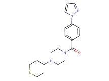 1-[4-(1H-pyrazol-1-yl)benzoyl]-4-(tetrahydro-2H-thiopyran-4-yl)piperazine