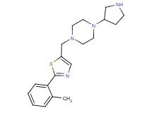 1-{[2-(2-methylphenyl)-1,3-thiazol-5-yl]methyl}-4-(3-pyrrolidinyl)piperazine dihydrochloride