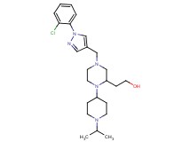 2-[4-{[1-(2-chlorophenyl)-1H-pyrazol-4-yl]methyl}-1-(1-isopropyl-4-piperidinyl)-2-piperazinyl]ethanol