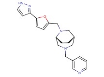 (1S*,5R*)-6-{[5-(1H-pyrazol-3-yl)-2-furyl]methyl}-3-(3-pyridinylmethyl)-3,6-diazabicyclo[3.2.2]nonane
