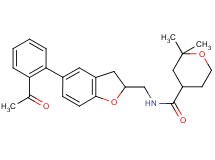 N-{[5-(2-acetylphenyl)-2,3-dihydro-1-benzofuran-2-yl]methyl}-2,2-dimethyltetrahydro-2H-pyran-4-carboxamide