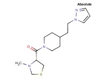 1-{[(4R)-3-methyl-1,3-thiazolidin-4-yl]carbonyl}-4-[2-(1H-pyrazol-1-yl)ethyl]piperidine