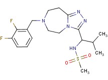 N-{1-[7-(2,3-difluorobenzyl)-6,7,8,9-tetrahydro-5H-[1,2,4]triazolo[4,3-d][1,4]diazepin-3-yl]-2-methylpropyl}methanesulfonamide