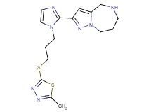 2-(1-{3-[(5-methyl-1,3,4-thiadiazol-2-yl)thio]propyl}-1H-imidazol-2-yl)-5,6,7,8-tetrahydro-4H-pyrazolo[1,5-a][1,4]diazepine dihydrochloride