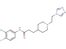 N-(3-chloro-4-fluorophenyl)-3-{1-[2-(4H-1,2,4-triazol-4-yl)ethyl]piperidin-4-yl}propanamide