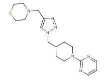 4-[(1-{[1-(2-pyrimidinyl)-4-piperidinyl]methyl}-1H-1,2,3-triazol-4-yl)methyl]thiomorpholine bis(trifluoroacetate)