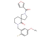 7-(2-fluoro-5-methoxybenzyl)-2-(3-furoyl)-2,7-diazaspiro[4.5]decan-6-one
