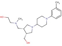2-[({(3R*,4R*)-4-(hydroxymethyl)-1-[1-(3-methylphenyl)piperidin-4-yl]pyrrolidin-3-yl}methyl)(methyl)amino]ethanol