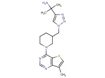 2-(1-{[1-(7-methylthieno[3,2-d]pyrimidin-4-yl)piperidin-3-yl]methyl}-1H-1,2,3-triazol-4-yl)propan-2-amine