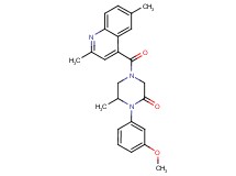 4-[(2,6-dimethyl-4-quinolinyl)carbonyl]-1-(3-methoxyphenyl)-6-methyl-2-piperazinone