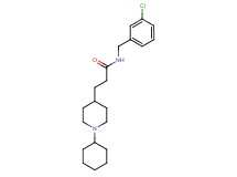 N-(3-chlorobenzyl)-3-(1-cyclohexyl-4-piperidinyl)propanamide