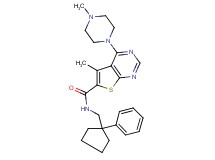 5-methyl-4-(4-methyl-1-piperazinyl)-N-[(1-phenylcyclopentyl)methyl]thieno[2,3-d]pyrimidine-6-carboxamide