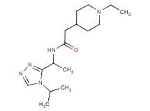 2-(1-ethyl-4-piperidinyl)-N-[1-(4-isopropyl-4H-1,2,4-triazol-3-yl)ethyl]acetamide