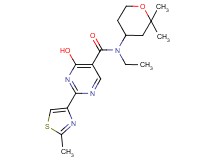 N-(2,2-dimethyltetrahydro-2H-pyran-4-yl)-N-ethyl-4-hydroxy-2-(2-methyl-1,3-thiazol-4-yl)pyrimidine-5-carboxamide