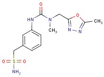 1-{3-[({methyl[(5-methyl-1,3,4-oxadiazol-2-yl)methyl]amino}carbonyl)amino]phenyl}methanesulfonamide