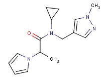 N-cyclopropyl-N-[(1-methyl-1H-pyrazol-4-yl)methyl]-2-(1H-pyrrol-1-yl)propanamide