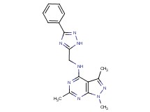 1,3,6-trimethyl-N-[(3-phenyl-1H-1,2,4-triazol-5-yl)methyl]-1H-pyrazolo[3,4-d]pyrimidin-4-amine