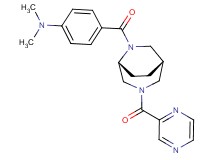 N,N-dimethyl-4-{[(1S*,5R*)-3-(pyrazin-2-ylcarbonyl)-3,6-diazabicyclo[3.2.2]non-6-yl]carbonyl}aniline
