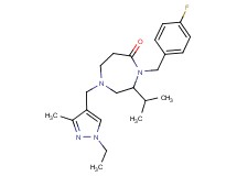 1-[(1-ethyl-3-methyl-1H-pyrazol-4-yl)methyl]-4-(4-fluorobenzyl)-3-isopropyl-1,4-diazepan-5-one
