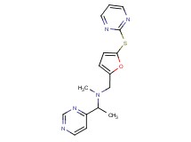 N-methyl-1-pyrimidin-4-yl-N-{[5-(pyrimidin-2-ylthio)-2-furyl]methyl}ethanamine