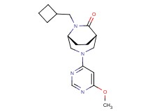 (1S*,5R*)-6-(cyclobutylmethyl)-3-(6-methoxy-4-pyrimidinyl)-3,6-diazabicyclo[3.2.2]nonan-7-one