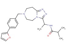 N-(1-{7-[4-(2-furyl)benzyl]-6,7,8,9-tetrahydro-5H-[1,2,4]triazolo[4,3-d][1,4]diazepin-3-yl}ethyl)-2-methylpropanamide