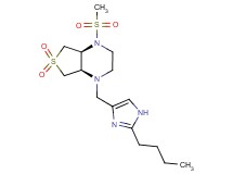(4aS*,7aR*)-1-[(2-butyl-1H-imidazol-4-yl)methyl]-4-(methylsulfonyl)octahydrothieno[3,4-b]pyrazine 6,6-dioxide