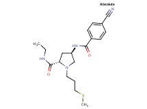 (4R)-4-[(4-cyanobenzoyl)amino]-N-ethyl-1-[3-(methylthio)propyl]-L-prolinamide