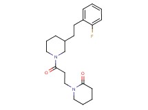 1-(3-{3-[2-(2-fluorophenyl)ethyl]-1-piperidinyl}-3-oxopropyl)-2-piperidinone