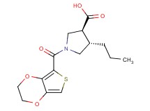 (3S*,4S*)-1-(2,3-dihydrothieno[3,4-b][1,4]dioxin-5-ylcarbonyl)-4-propylpyrrolidine-3-carboxylic acid