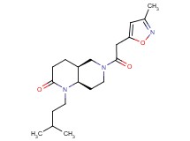 (4aS*,8aR*)-1-(3-methylbutyl)-6-[(3-methyl-5-isoxazolyl)acetyl]octahydro-1,6-naphthyridin-2(1H)-one