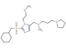 N-{[2-[(cyclohexylmethyl)sulfonyl]-1-(2-methoxyethyl)-1H-imidazol-5-yl]methyl}-N-methyl-3-(1-pyrrolidinyl)-1-propanamine