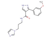 N-[3-(1H-imidazol-1-yl)propyl]-3-(3-methoxyphenyl)-1H-pyrazole-4-carboxamide