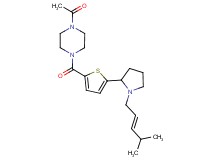 1-acetyl-4-[(5-{1-[(2E)-4-methyl-2-penten-1-yl]-2-pyrrolidinyl}-2-thienyl)carbonyl]piperazine