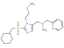 1-[2-[(cyclohexylmethyl)sulfonyl]-1-(2-methoxyethyl)-1H-imidazol-5-yl]-N-methyl-N-(2-pyridinylmethyl)methanamine