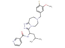 N-{1-[7-(4-fluoro-3-methoxybenzyl)-6,7,8,9-tetrahydro-5H-[1,2,4]triazolo[4,3-d][1,4]diazepin-3-yl]-3-methylbutyl}nicotinamide