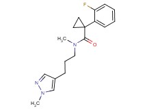 1-(2-fluorophenyl)-N-methyl-N-[3-(1-methyl-1H-pyrazol-4-yl)propyl]cyclopropanecarboxamide