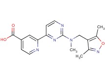 2-{2-[[(3,5-dimethylisoxazol-4-yl)methyl](methyl)amino]pyrimidin-4-yl}isonicotinic acid