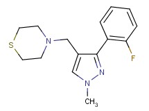 4-{[3-(2-fluorophenyl)-1-methyl-1H-pyrazol-4-yl]methyl}thiomorpholine