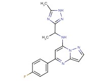 5-(4-fluorophenyl)-N-[1-(5-methyl-1H-1,2,4-triazol-3-yl)ethyl]pyrazolo[1,5-a]pyrimidin-7-amine