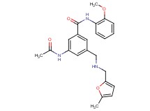 3-(acetylamino)-N-(2-methoxyphenyl)-5-({[(5-methyl-2-furyl)methyl]amino}methyl)benzamide