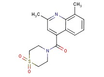 4-[(1,1-dioxido-4-thiomorpholinyl)carbonyl]-2,8-dimethylquinoline