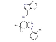 N-(1H-indol-3-ylmethyl)-6,6-dimethyl-1-(2-methylphenyl)-4,5,6,7-tetrahydro-1H-indazol-4-amine