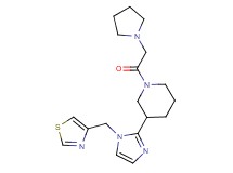 1-(1-pyrrolidinylacetyl)-3-[1-(1,3-thiazol-4-ylmethyl)-1H-imidazol-2-yl]piperidine