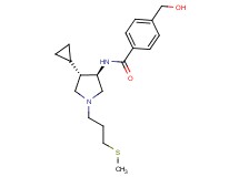 N-{rel-(3R,4S)-4-cyclopropyl-1-[3-(methylthio)propyl]-3-pyrrolidinyl}-4-(hydroxymethyl)benzamide hydrochloride