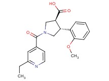 (3S*,4R*)-1-(2-ethylisonicotinoyl)-4-(2-methoxyphenyl)pyrrolidine-3-carboxylic acid