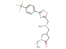 1-ethyl-4-{[methyl({3-[4-(trifluoromethyl)phenyl]-1,2,4-oxadiazol-5-yl}methyl)amino]methyl}-2-pyrrolidinone